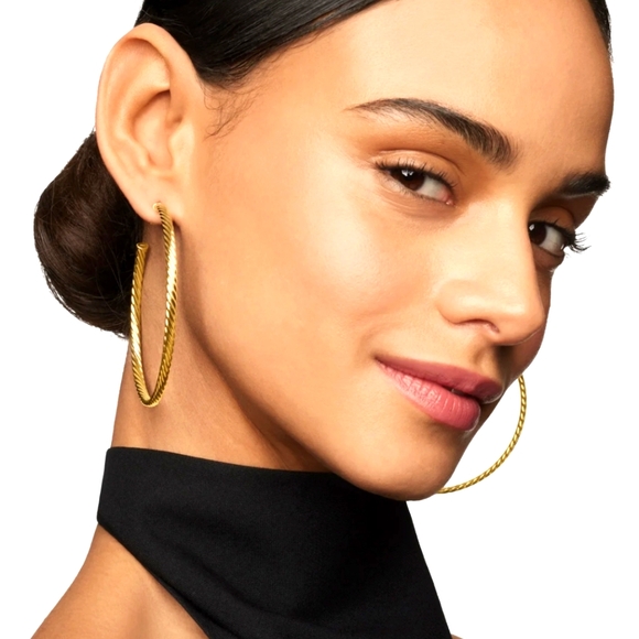 David Yurman Cablespira Hoop Earrings - Picture 5 of 8